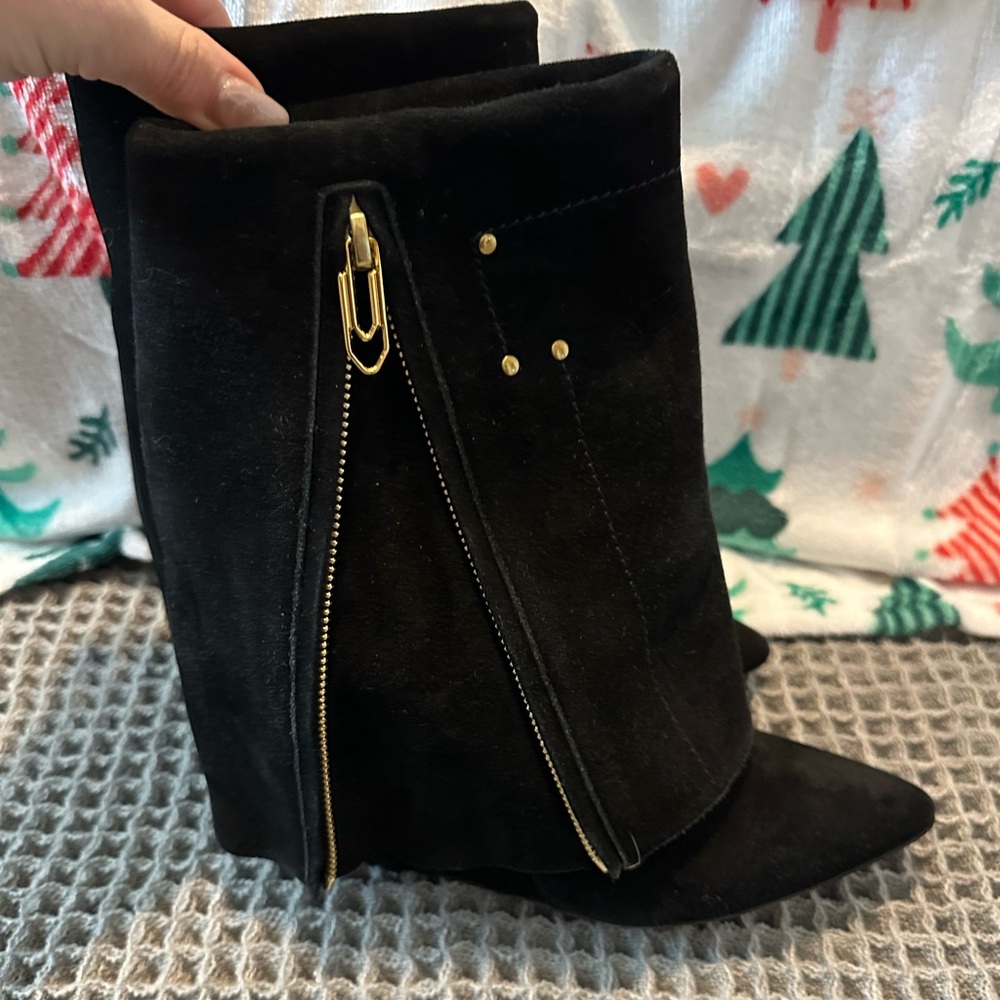 Jerome Dreyfuss size 38 black suede booties